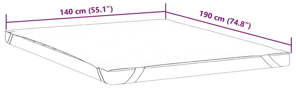 vidaXL Προστατευτικό στρώματος Λευκό 140x190 εκ. Αδιάβροχο