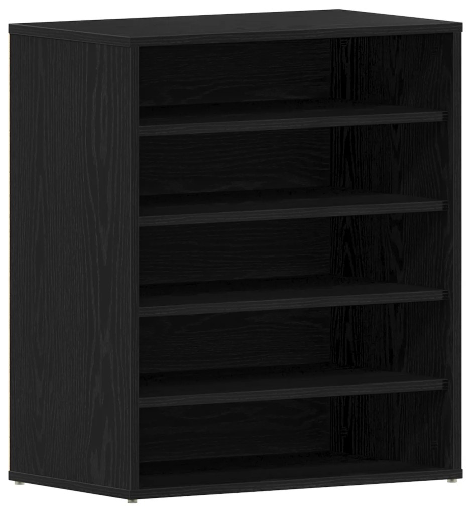 vidaXL Ντουλάπι Παπουτσιών Μαύρο Δρυς 60x35x70 εκ Επεξεργασμένο Ξύλο