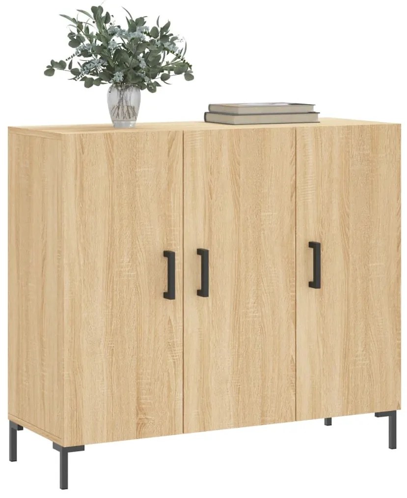 vidaXL Ντουλάπι Sonoma δρυς 90x34x80 εκ. Επεξεργασμένο Ξύλο