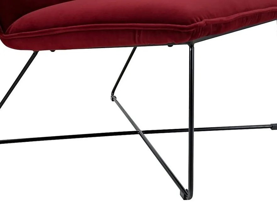 Πολυθρόνα Riverton 331, Κόκκινο, 81x70x78cm, Ταπισερί, Πόδια: Μεταλλικά