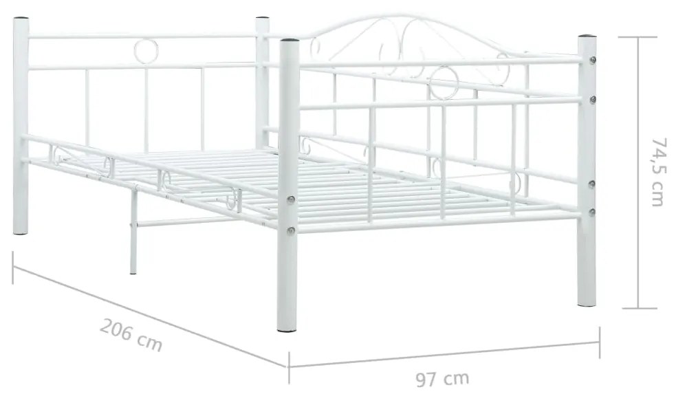 ΠΛΑΙΣΙΟ ΓΙΑ ΚΑΝΑΠΕ - ΚΡΕΒΑΤΙ ΛΕΥΚΟ 90 X 200 ΕΚ. ΜΕΤΑΛΛΙΚΟ 286136