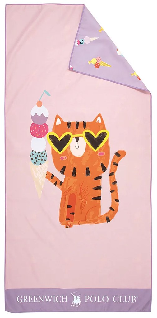 Παιδική Πετσέτα Θαλάσσης Microfiber (70x140) 2 Όψεων Greenwich Polo Club Junior 4082