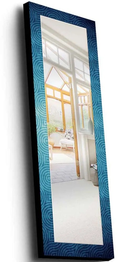 Καθρέπτης Τοίχου 755MER1197 40x120cm Multi-Blue Wallity Wood, Fabric