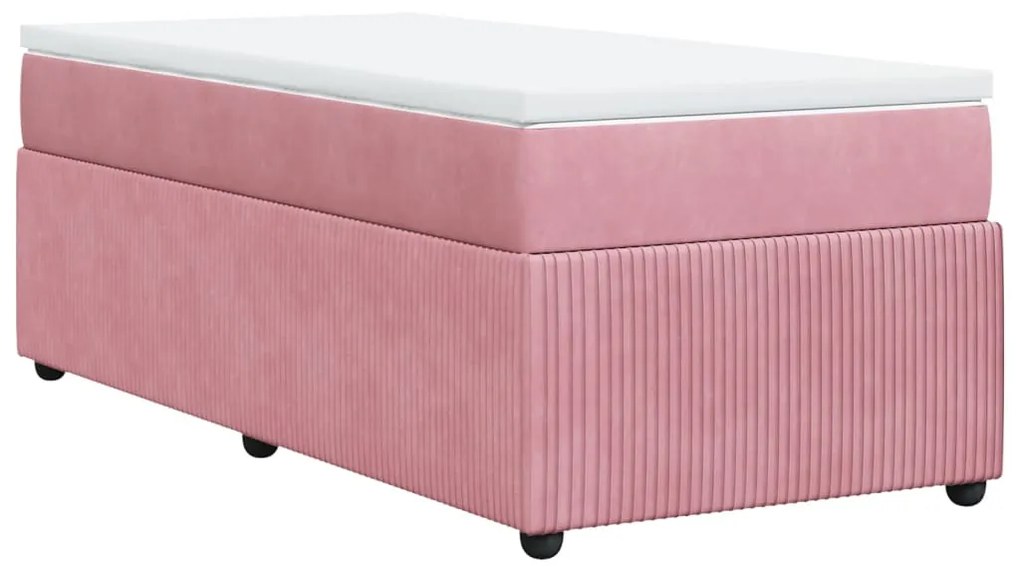 ΚΡΕΒΑΤΙ BOXSPRING ΜΕ ΣΤΡΩΜΑ ΡΟΖ 90X190 ΕΚ. ΒΕΛΟΥΔΙΝΟ 3285613