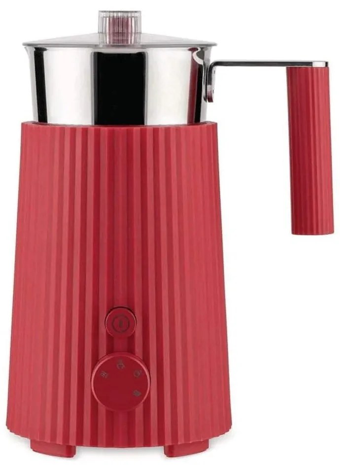 Συσκευή Για Αφρόγαλα Plissé MDL13 R 17x12x22,5cm 350ml Red Alessi Ατσάλι,Πλαστικό