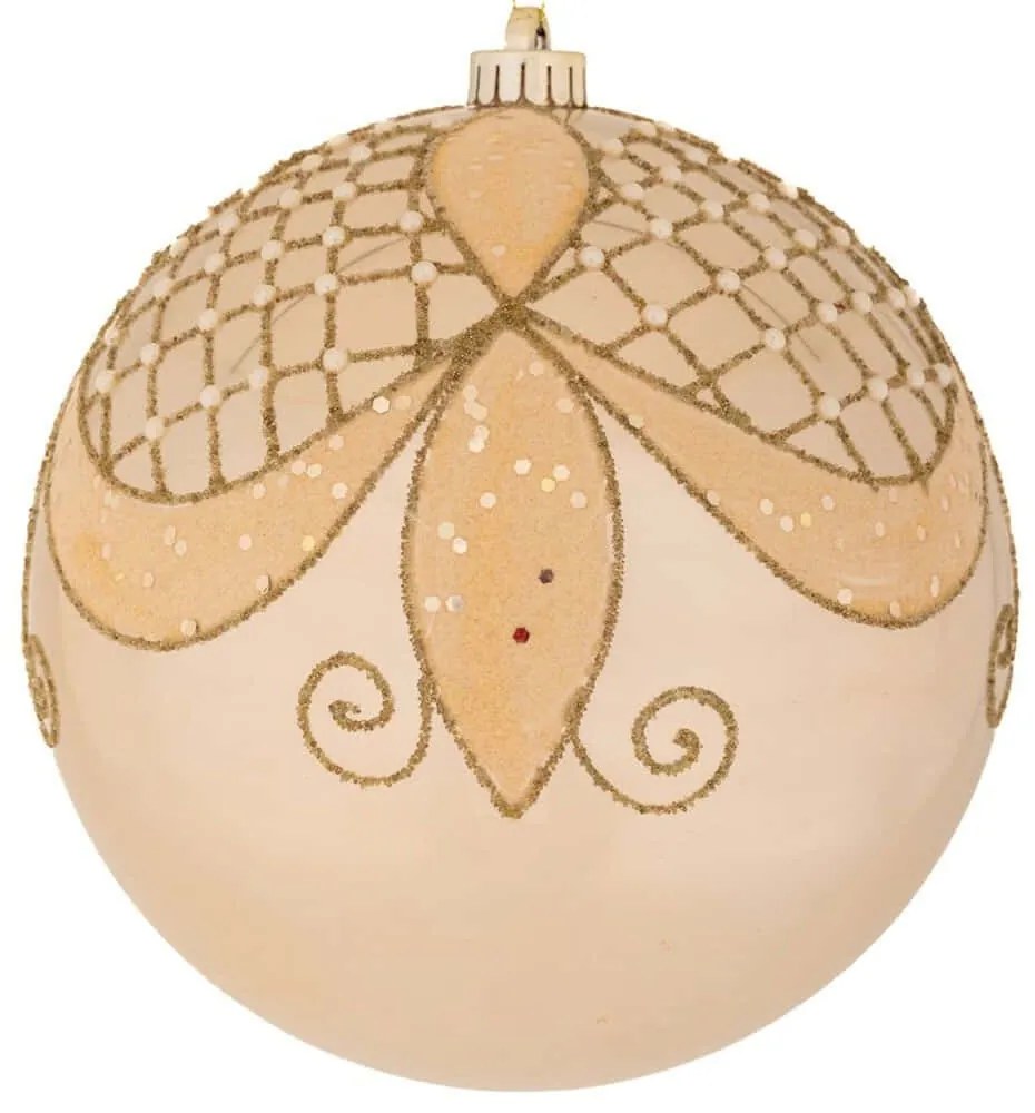 Χριστουγεννιάτικο Στολίδι Περλέ 90962 25cm Champagne