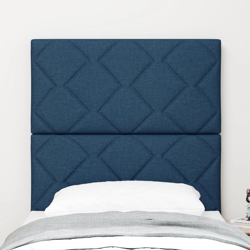 vidaXL Υφασμάτινο Κεφαλάρι Geometric με κεφαλάρι Μπλε 80 cm ύφασμα