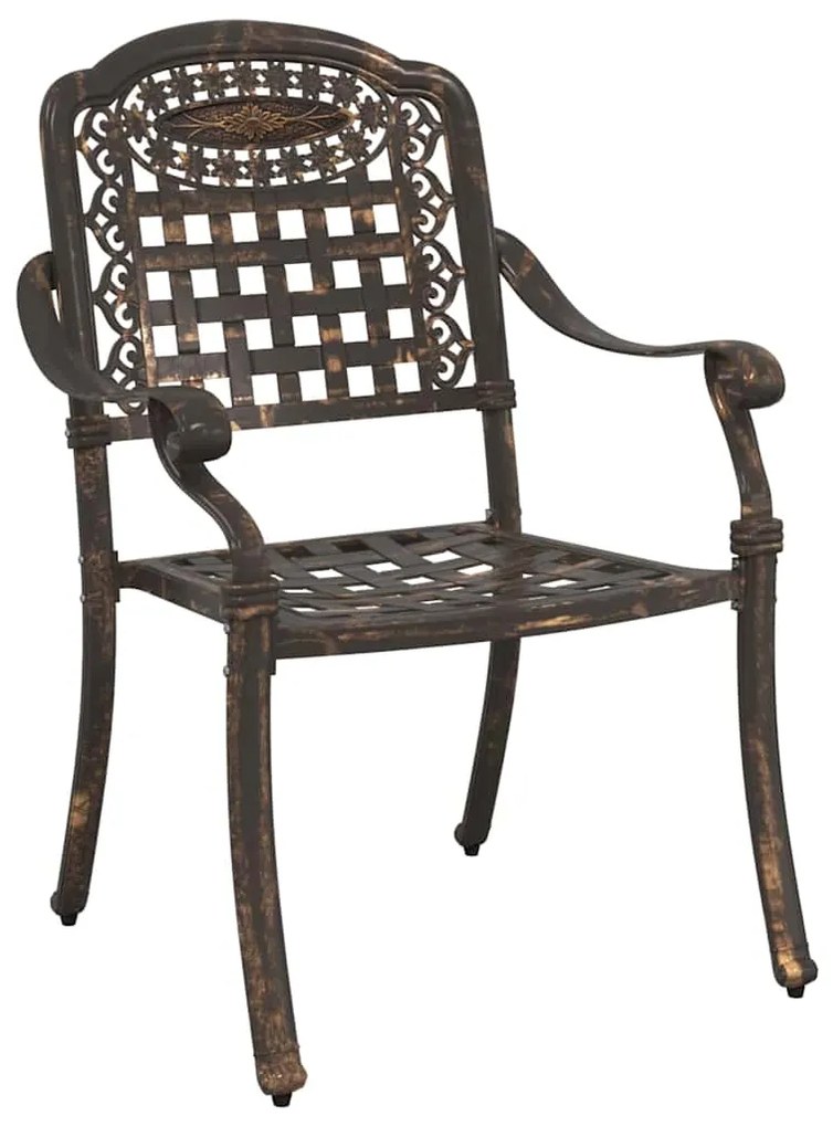 vidaXL Καρέκλα Κήπου 2 pcs Μπρονζέ 55 x 56.5 x 91εκ Αλουμίνιο