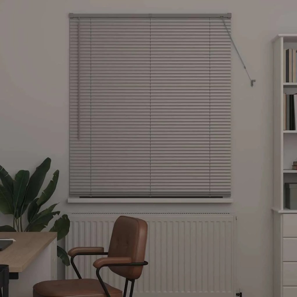 vidaXL Ρολό Παραθύρου με κουρτίνες Άλλο Ασημί 80 x 130 εκ Αλουμίνιο