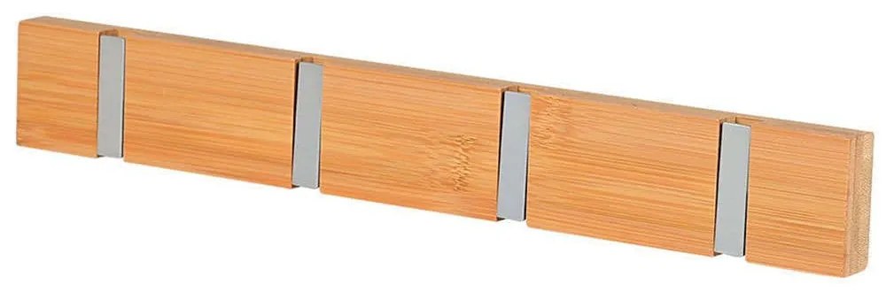 Κρεμάστρα Τοίχου 4 Θέσεων 02-18375 40x1,8x5,5cm Natural Estia Ξύλο