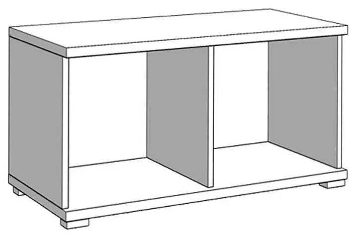 Έπιπλο Εισόδου Lanzarote KOM Artisan Oak - Γκρί Μάτ 86,5x40x45,5 εκ. 86.5x40x45.5 εκ.