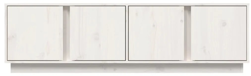Έπιπλο Τηλεόρασης Λευκό 140 x 40 x 40 εκ. από Μασίφ Ξύλο Πεύκου - Λευκό