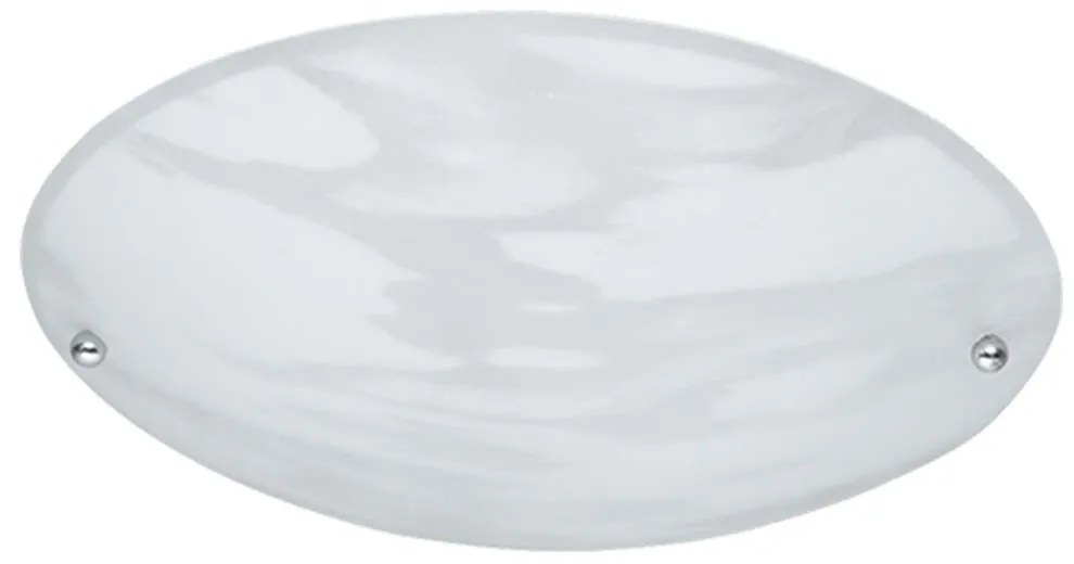 Φωτιστικό Οροφής - Πλαφονιέρα Lana 6196011-07 1xE27 40W Φ25cm 9cm White-Silver Trio Lighting Μέταλλο
