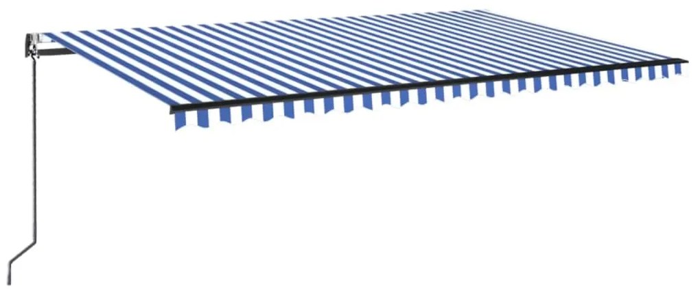 Τέντα Συρόμενη Αυτόματη Μπλε / Λευκό 500x350 εκ. 3069226