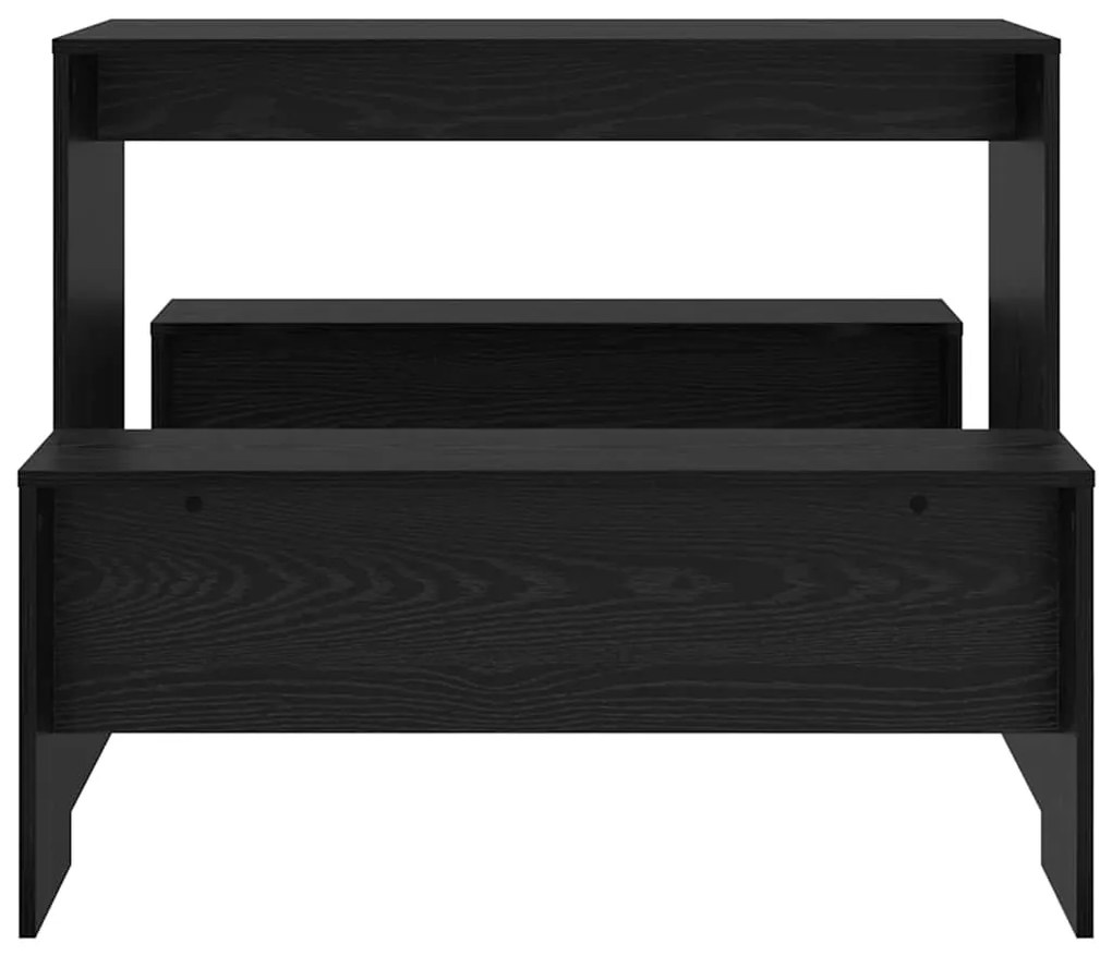 vidaXL Σετ τραπεζαρίας 2 pcs Μαύρη δρυς Επεξεργασμένο ξύλο