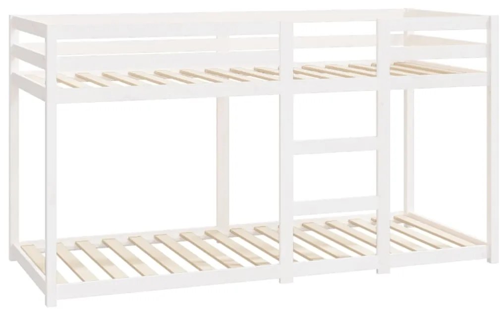 vidaXL Κουκέτα Λευκό 80x200 εκ. από Μασίφ Ξύλο Πεύκου