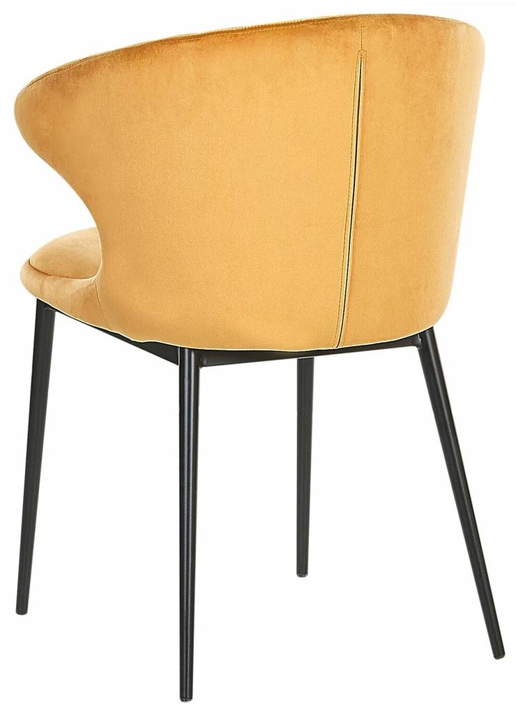 Καρέκλα Berwyn 1617, Κίτρινο, Μαύρο, 81x59x50cm, 9 kg, Ταπισερί, Μεταλλικά | Epipla1.gr
