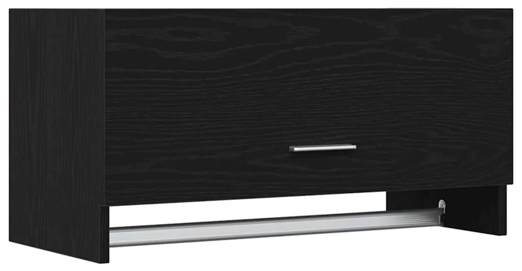 vidaXL Ντουλάπι με πόρτα Μαύρο 70 x 32.5 x 35 cm Επεξεργασμένο ξύλο