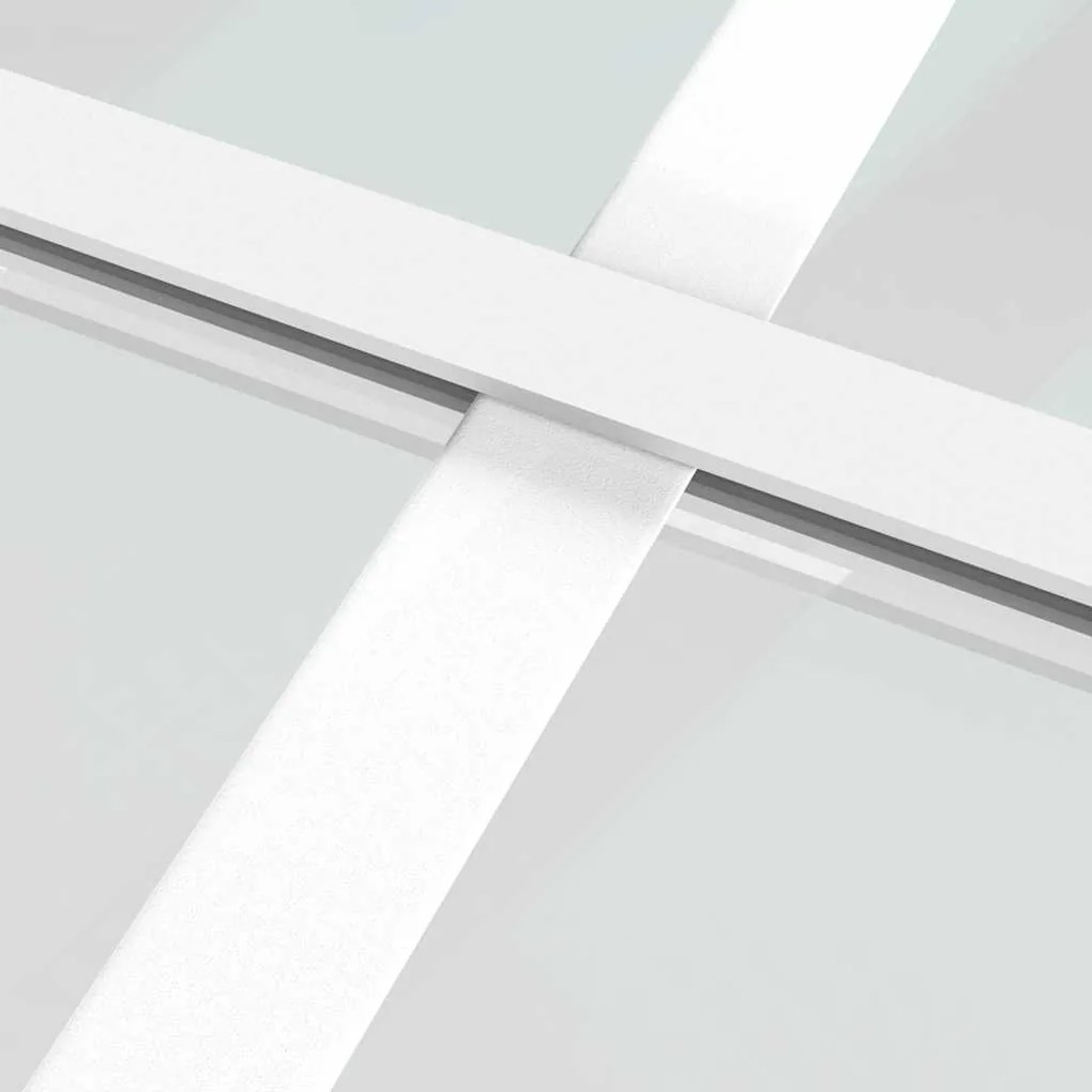 vidaXL Εσωτερική Πόρτα 93x201,5 εκ. Λευκό ESG Γυαλί και Αλουμίνιο