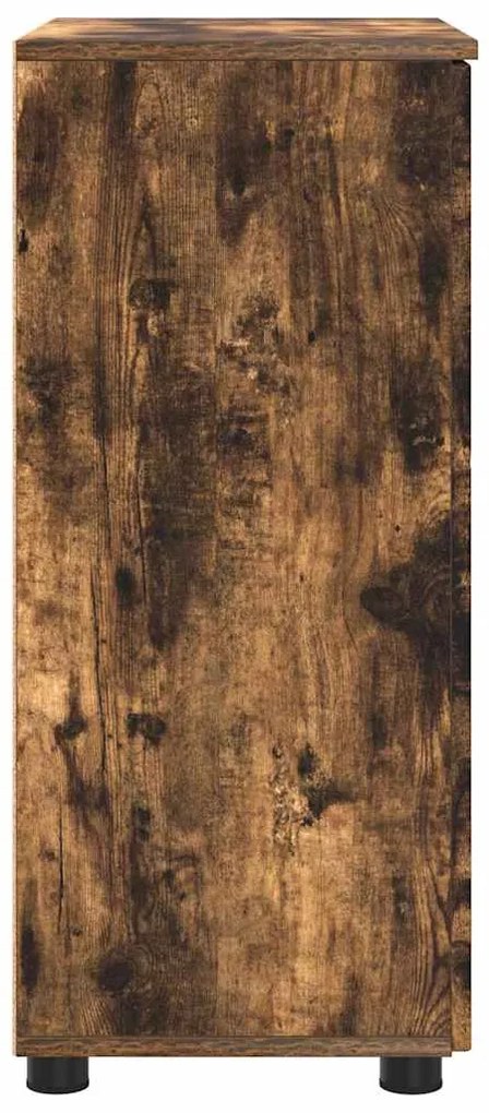 vidaXL Ντουλάπι Μπάνιου με αποθήκευση Καπνιστό Δρύς 60 x 35 x 80 εκ