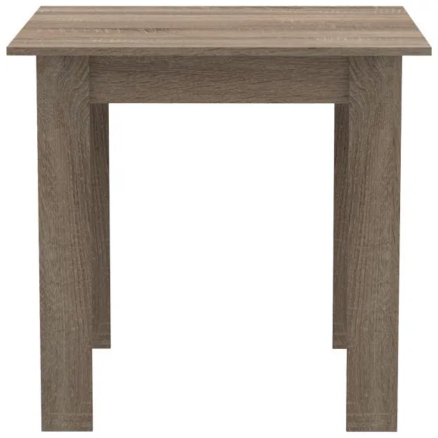 Σετ Τραπεζαρία Manka-Parker σετ 3τεμ mdf σε μαύρη-sonoma truffle απόχρωση 80x80x77εκ 80x80x77 εκ.