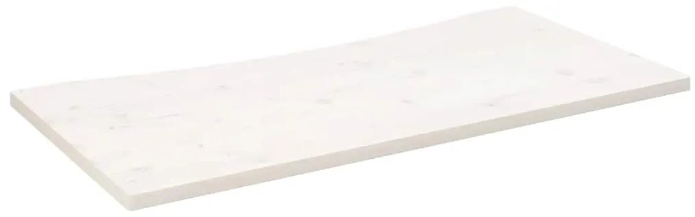 vidaXL Επιφάνεια Γραφείου Λευκή 110x55x2,5 εκ. από Μασίφ Ξύλο Πεύκου