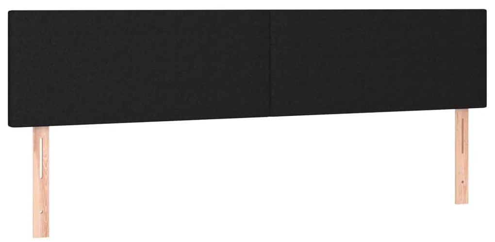 vidaXL Κεφαλάρι Κρεβατιού LED Μαύρο 160x5x78/88 εκ. Υφασμάτινο