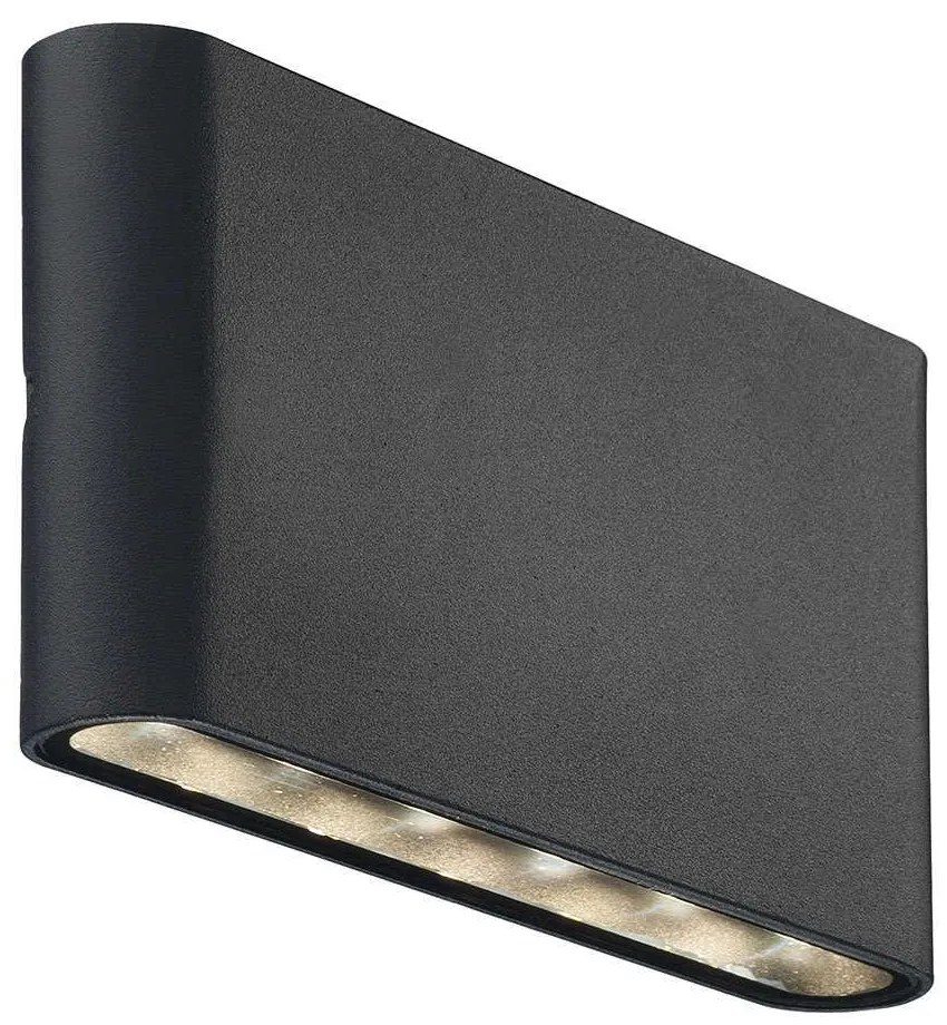 Φωτιστικό Τοίχου Kinver 84181003 17,5x9cm Led 400Lm 2x6W 3000K IP54 Black Nordlux Metal