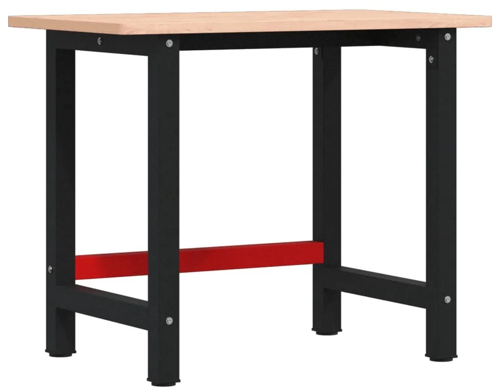 vidaXL Πάγκος Εργασίας Ορθογώνιος 100x60x81,5 εκ. από Μασίφ Ξύλο Οξιάς