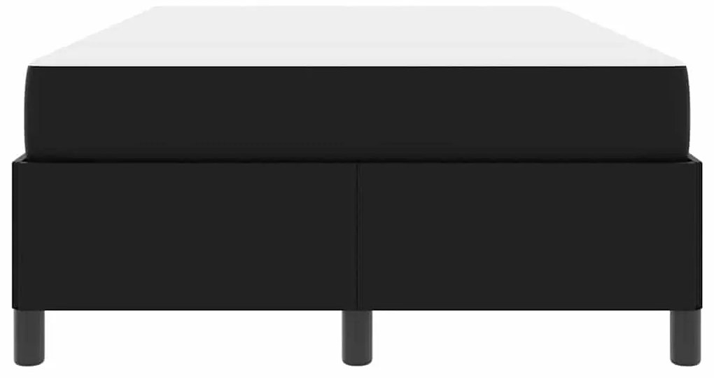 vidaXL Σκελετός κρεβατιού με στρώμα Μαύρο 120 x 190 cm Τεχνητό δέρμα