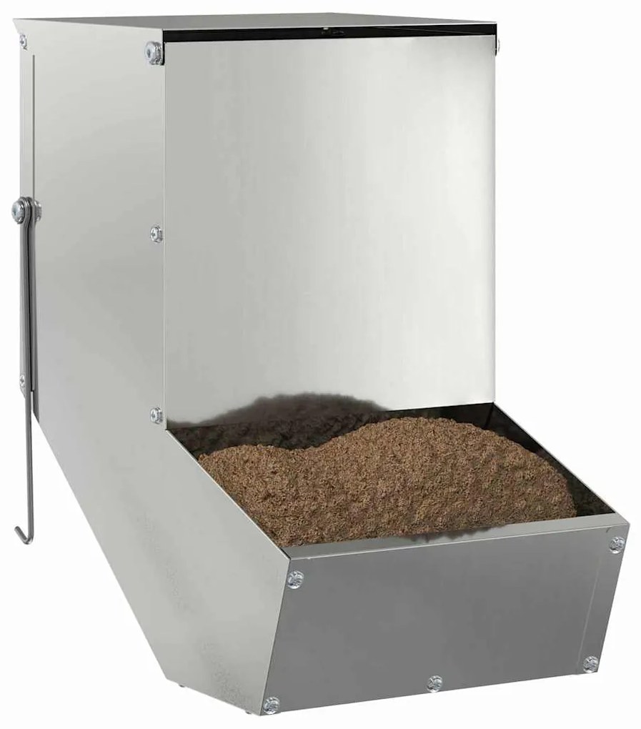 vidaXL Ταΐστρα Χαμστεριών Ασημί 17,5 x 26 x 28,5 εκ