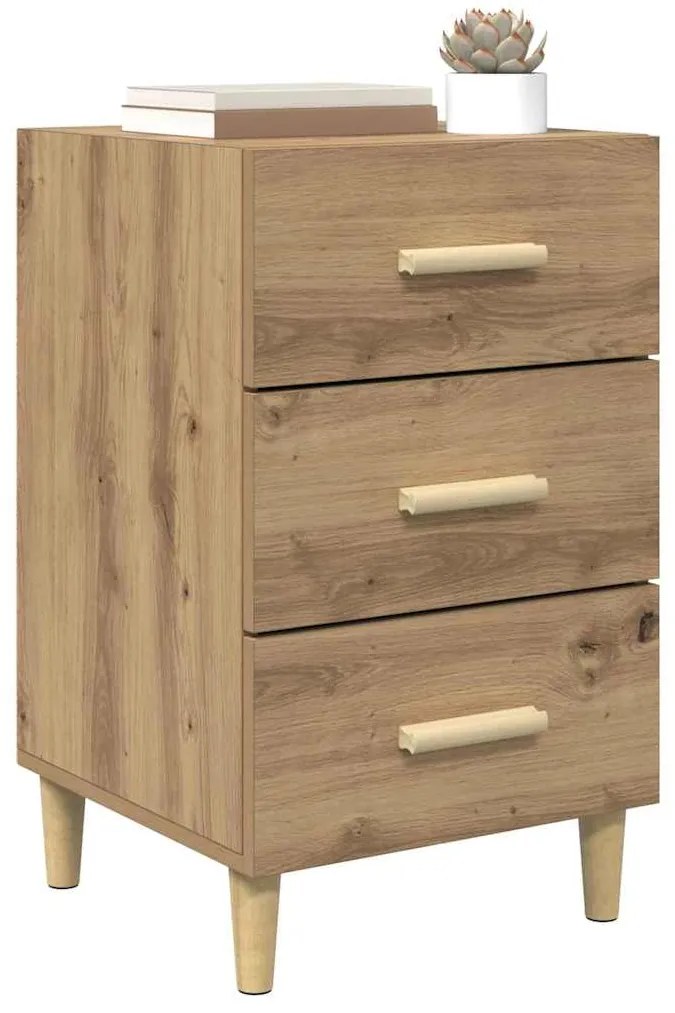 vidaXL Κομοδίνο artisan δρυς 40 x 40 x 66 εκ Επεξεργασμένο ξύλο
