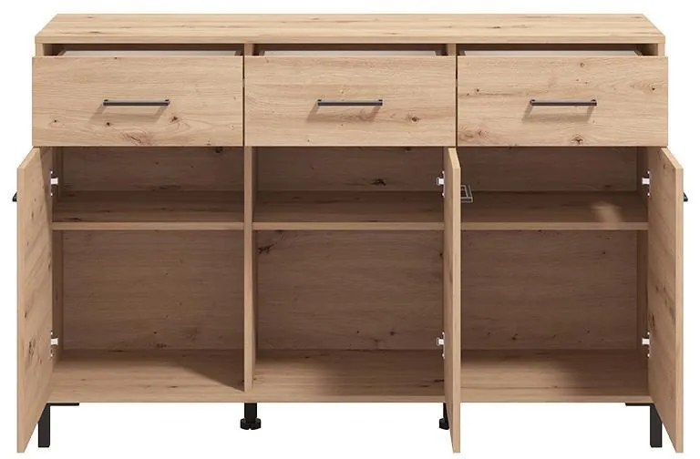 Κομότα - Μπουφές Vienne 3K3F Artisan 138x40x90 εκ. 138x40x90 εκ.