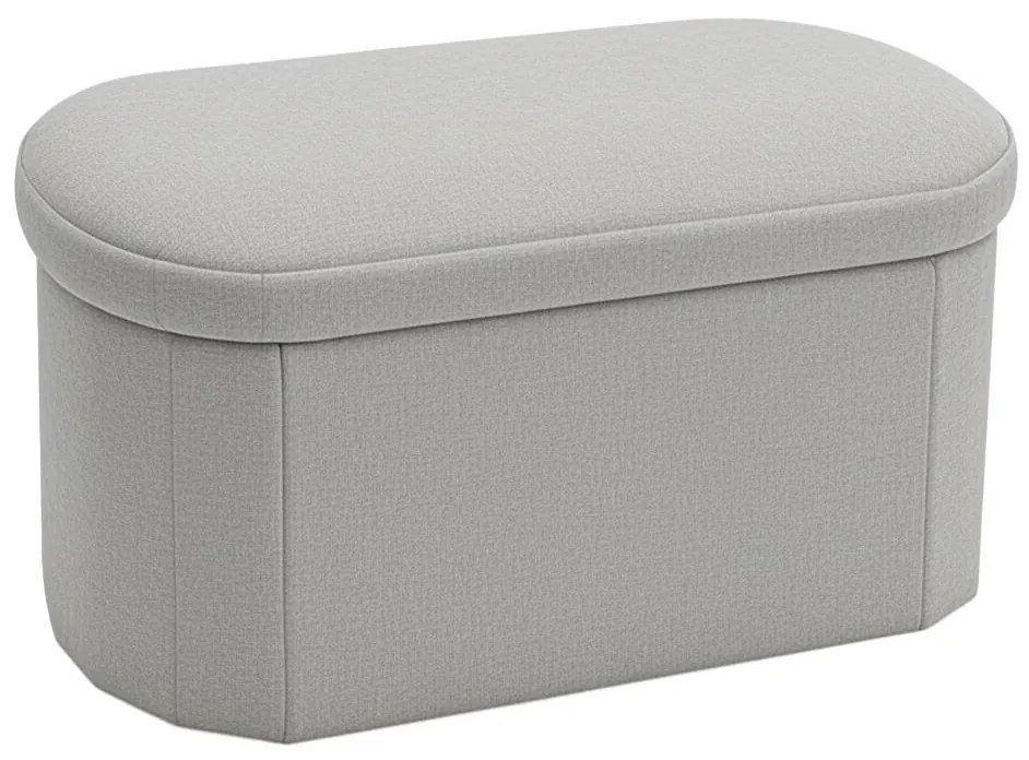 Σκαμπό-μπαούλο Otto ύφασμα Μπουκλέ σε Κρεμ-Ivory απόχρωση 76x38x38εκ. 76x38x38 εκ.