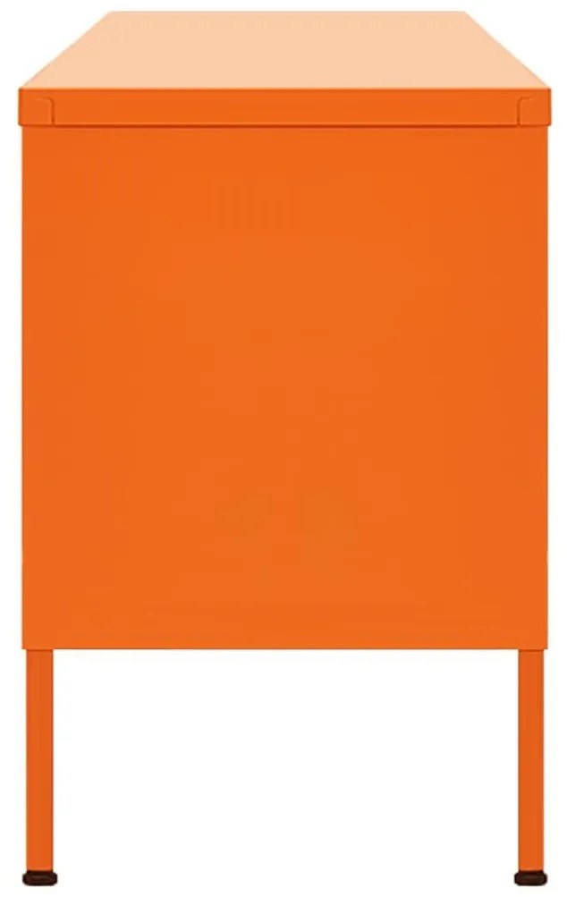 Έπιπλο Τηλεόρασης Πορτοκαλί 105x35x50 εκ. από Ατσάλι - Πορτοκαλί