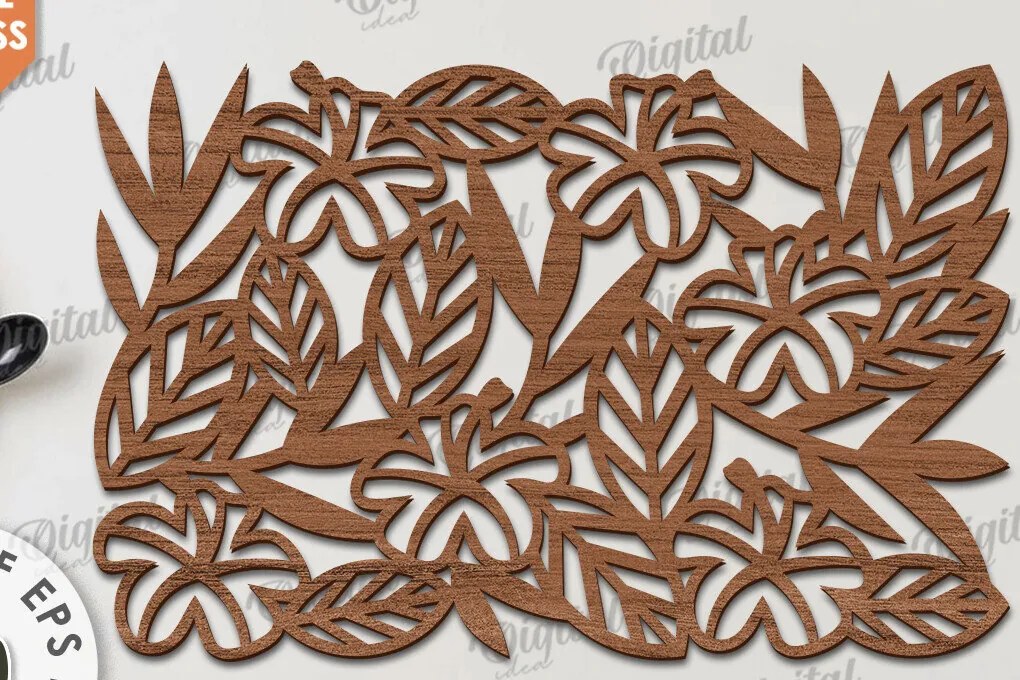 Σετ των 2 Intra απο ξύλο plywood 3mm-4mm πάχος – Ξύλο Σουπλά Κοπή Laser. Διακόσμηση σπιτιού Δίασταση  20x20 cm INTRAFABR-115896841