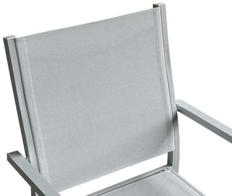 Καρέκλα κήπου Zacreta αλουμίνιο - textilene λευκό 61x56,5x87,5 εκ. 61x56.5x87.5 εκ.