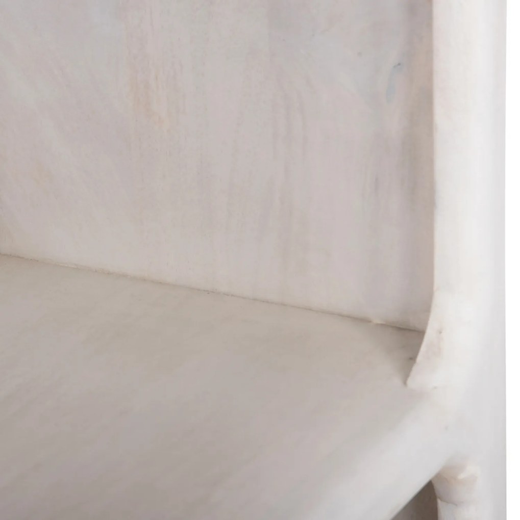 Βιβλιοθήκη Handyr Μασίφ Ξύλο Mango Σε Λευκό Χρώμα 100x35x165 Υ Εκ.