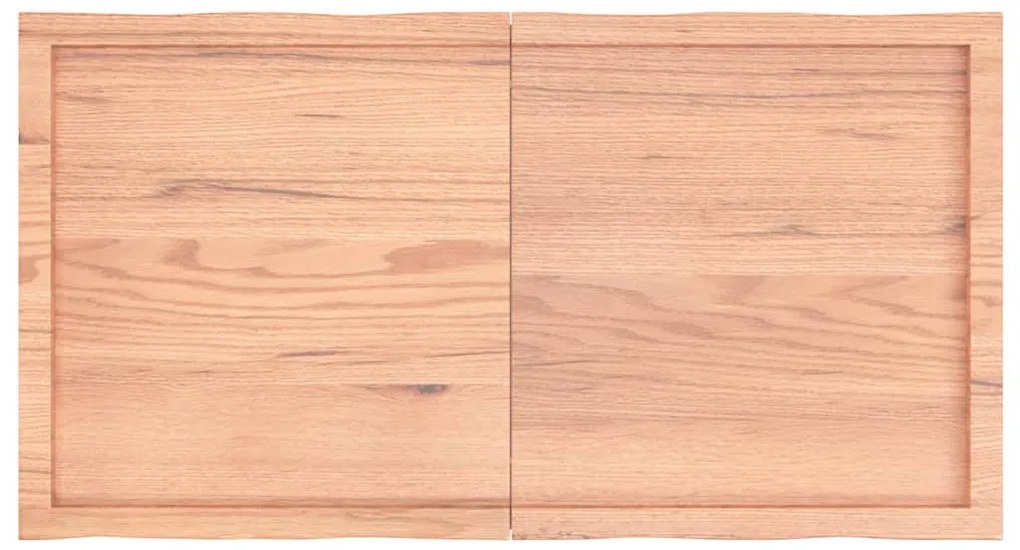 vidaXL Επιφ Τραπεζιού Αν Καφέ 120x60x(2-6)εκ.Ακατέργ. Μασίφ Ξύλο Δρυός