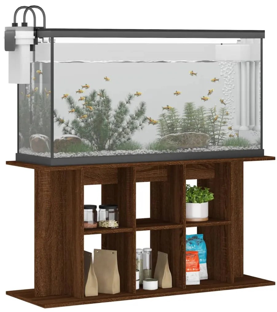 vidaXL Βάση Ενυδρείου Καφέ Δρυς 120x40x60 εκ. από Επεξεργασμένο Ξύλο
