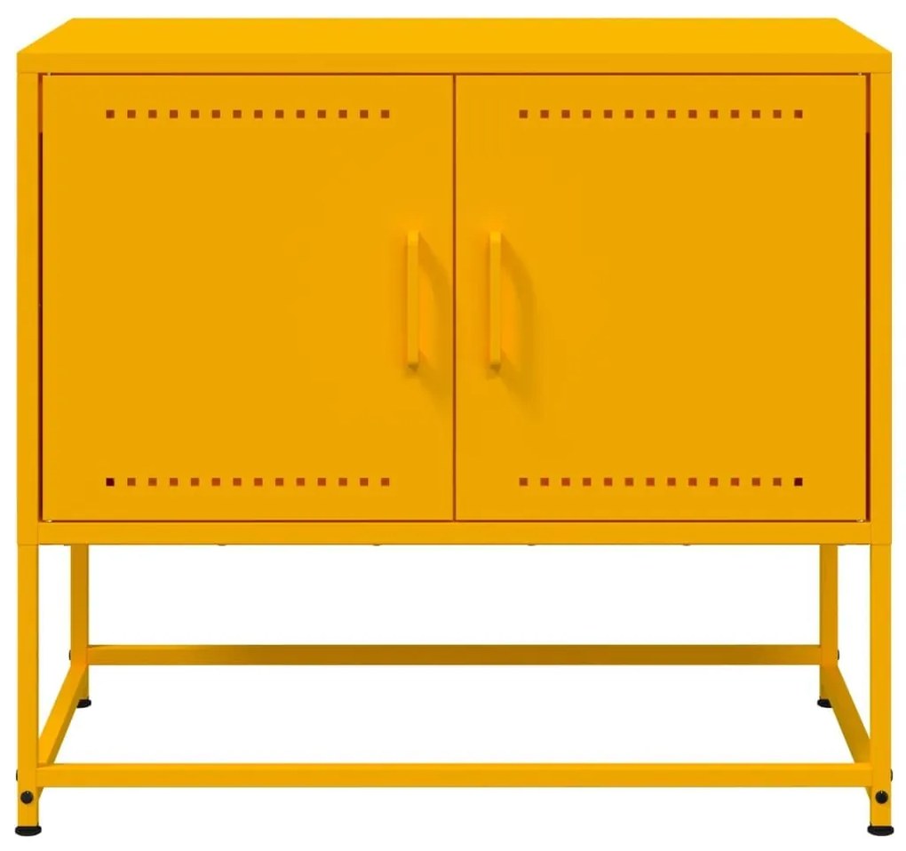Έπιπλο Τηλεόρασης Μουσταρδί Κίτρινο 68,5x39x60,5 εκ. από Ατσάλι - Κίτρινο