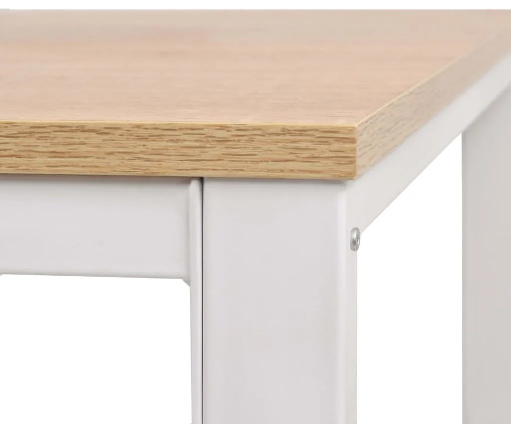 vidaXL Γραφείο Δρυς και Λευκό 120 x 60 x 75 εκ.