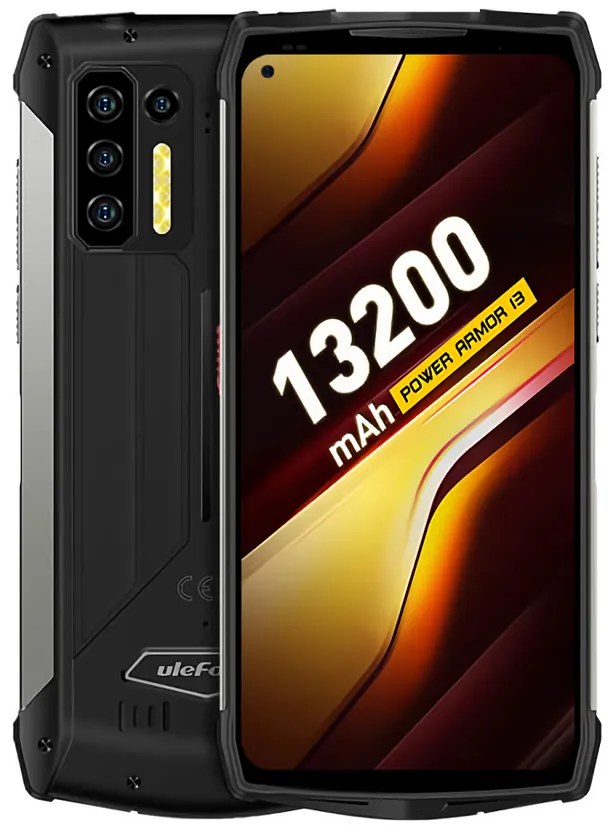 ULEFONE smartphone Power Armor 13, 6.81", 8/256GB, 13200mAh, IP68/IP69K, μαύρο