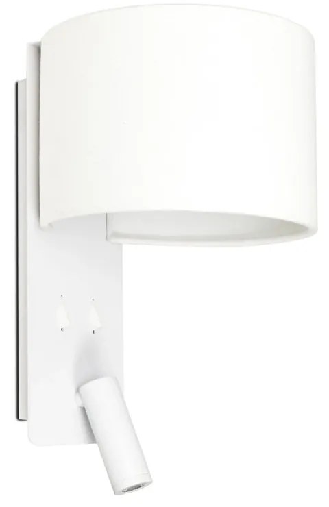 Φωτιστικό Τοίχου - Απλίκα Fold 64304 E27 max 15W Mε Reader 3W 3000K 200Lm White Faro Barcelona