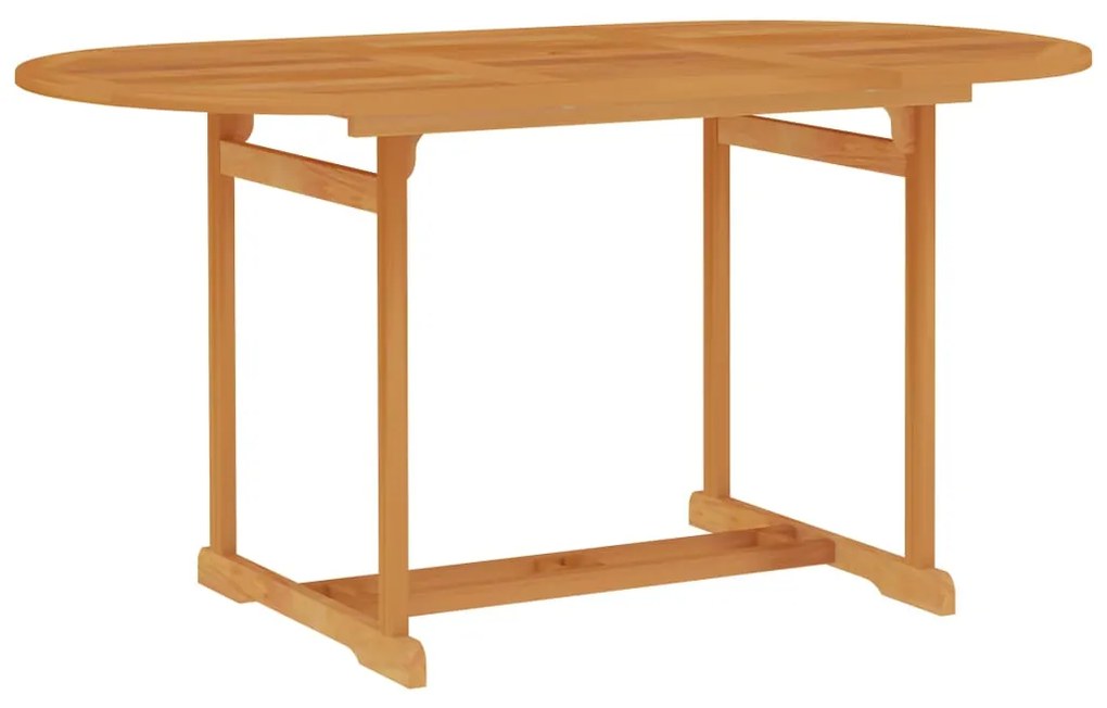 vidaXL Τραπέζι Κήπου 150 x 90 x 75 εκ. Μασίφ Ξύλο Teak