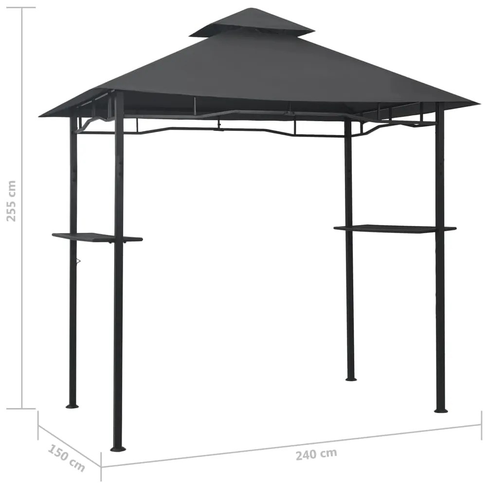 ΚΙΟΣΚΙ ΨΗΣΤΑΡΙΑΣ ΑΝΘΡΑΚΙ 240 X 150 X 255 ΕΚ. ΑΤΣΑΛΙΝΟ 48602