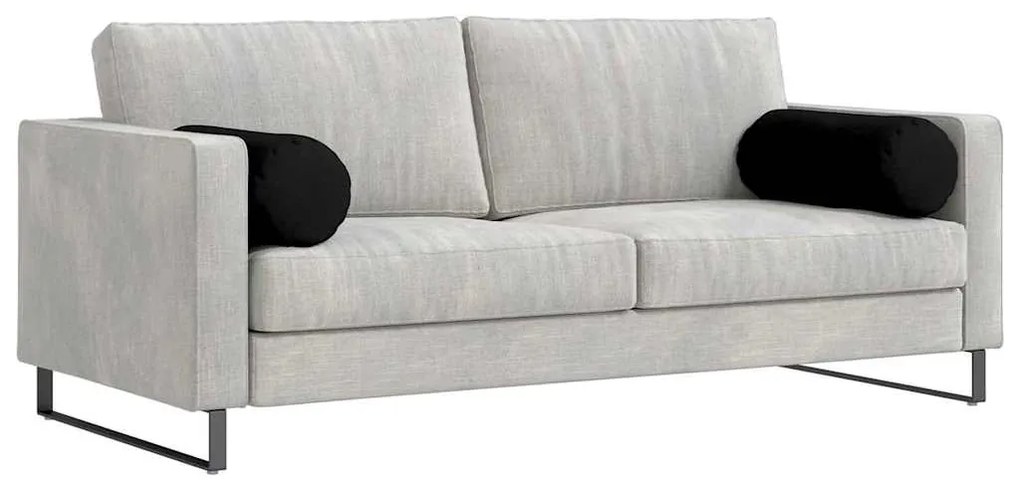 vidaXL Μαξιλάρια Στήριγμα 2 pcs Μαύρο Ø 25 x 70 cm Ύφασμα Μικροΐνας