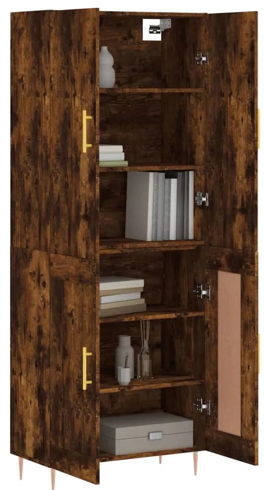 vidaXL Ντουλάπι Καπνιστή Δρυς 69,5x34x180 εκ. από Επεξεργασμένο Ξύλο