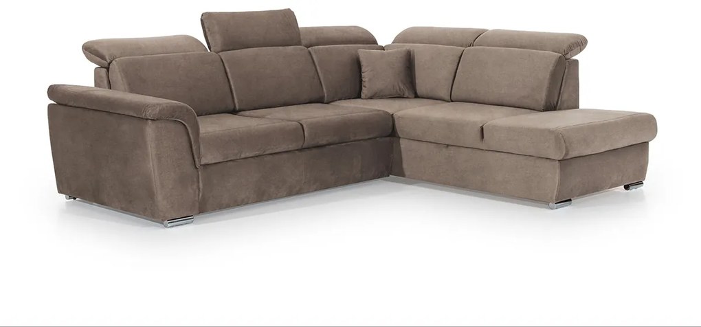 Γωνιακός καναπές Κρεβάτι MILANOS, με αποθηκευτικό χώρο, μπέζ σκούρο 267x103x212cm-Δεξιά γωνία-BOG9994