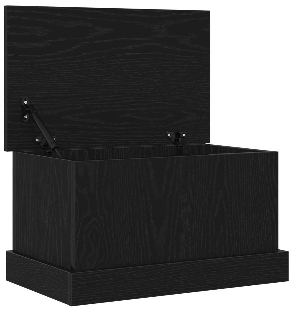 vidaXL Κουτί Αποθήκευσης Μαύρη Οξιά 50x30x28 εκ Επεξεργασμένο Ξύλο